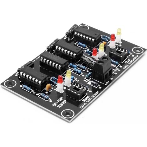 Testmodul für Operationsverstärker (AMP), ein- oder doppelseitige Leiterplatte, zur Bewertung der IC-Verstärkung und zur Abschätzung des Umwandlungsverhältnisses. (1/5)
