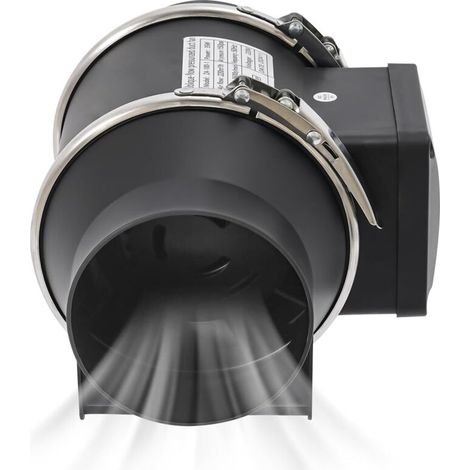 35 W 220 V Inline-Kanalventilator für Badezimmer, Keller und Garagen, 2600 U/min Abluftventilator, schwarz