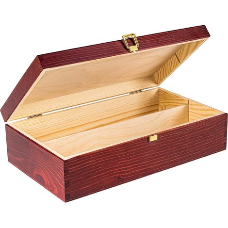 Creative Deco Scatola vino rossa in legno per 2 bottiglie (1/5)