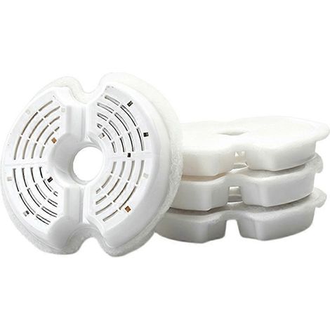Filtre pour fontaine à chat - Filtre de rechange à filtration multiple, paquet de 4 filtres en coton et charbon actif pour fontaine à chat (1/5)