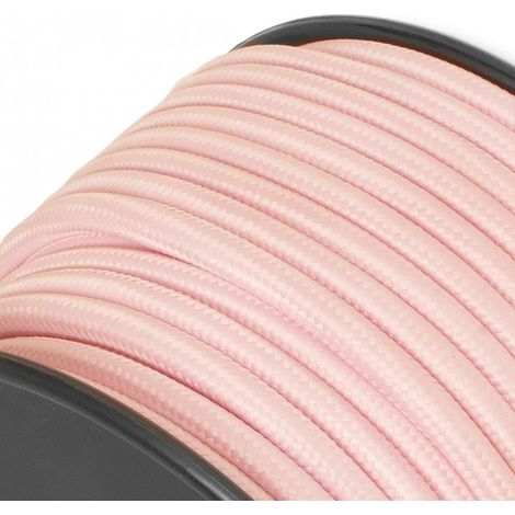 câble textile - sur mesure - Rose