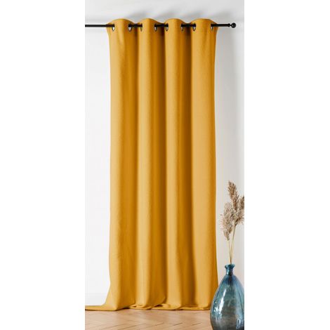 Rideau d'ameublement "mouton" - 140x240cm - Moutarde (1/2)