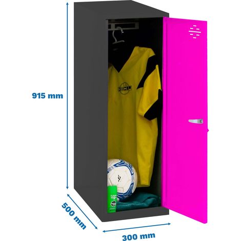 Simonrack Metallregal Anthrazit mit Rosatür 915x300x500mm