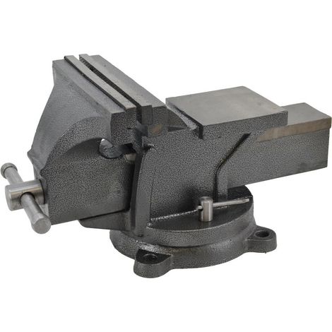 Prensa de banco rotativa media Awtools, modelo 6"/150mm, ideal para trabajos de metalurgia y bricolaje, sistema rotativo 360°, diseño compacto, alta resistencia y ajuste preciso.