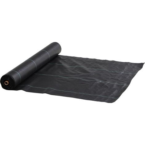 Telo per Pacciamatura 100x2 m Traspirante e Anti-UV in Polipropilene Nero (1/5)