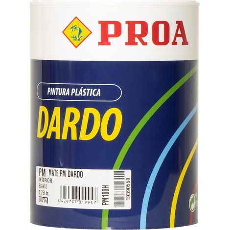 Pintura plástica interior. Mate. DARDO. 0.75 L BLANCO