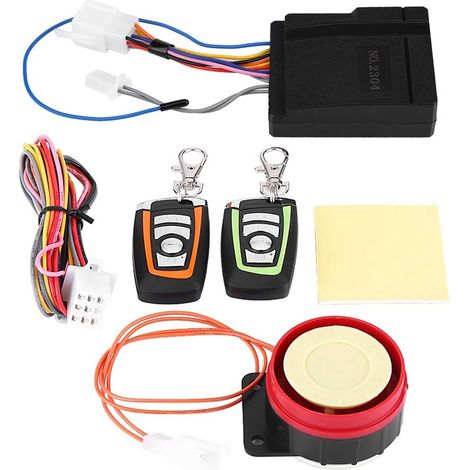 12V Kit De Système De Sécurité Alarme, Système D'alarme de Sécurité Moto, Moteur à Télécommande Universel de Système D'alarme, Sirène Antivol Moto de Télécommande Démarrage à Distance Moto (1/5)
