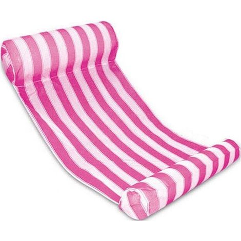Hamac Gonflable Piscine, Bouée Matelas Gonflable Facile pour Adultes, Chaise de Lit Flottant Portable d'eau pour Mer Plage Piscine,132x70cmRose (1/5)