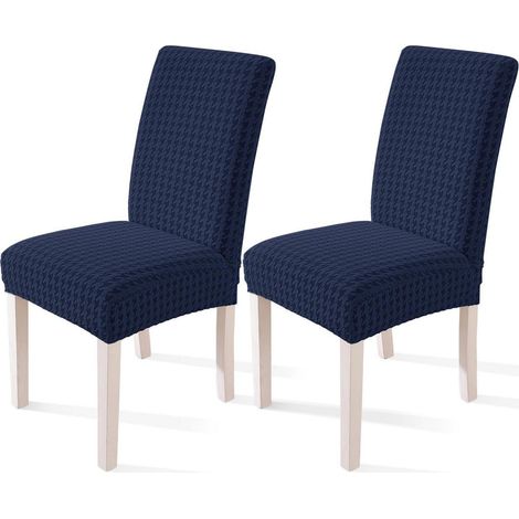 Stuhlhussen 2er Set, Stretchbezug für Schwingstühle, Dunkelblau (1/5)
