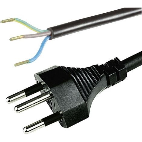 HAWA 1008242 Strom Anschlusskabel Schwarz 2.00 m (1/2)