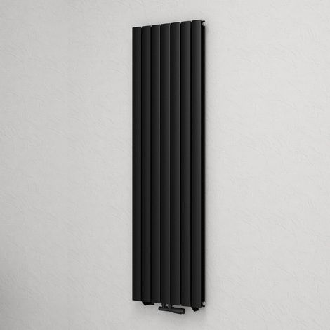 Mai & Mai Radiateur à Eau Chaude Mural Chauffage Central 180x54cm Radiateur Gris Noir Vertical en Acier Double Couche FV