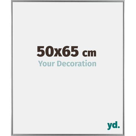 yd. - Cadre photo 50x65 - Argent Brillant - Plastique - Evry