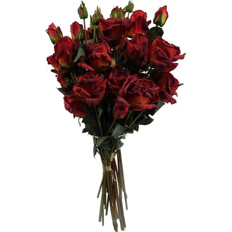 6 x 60cm Red Rose Artificial Flowers