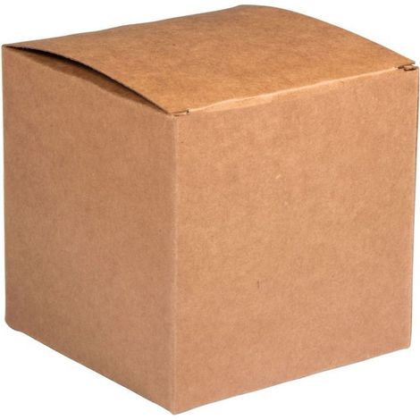 Kit boîte à plier - Carré - Kraft - 10 x 10 x 10 cm (1/4)