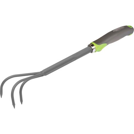 Griffe 3 dents BMI en acier avec revêtement antirouille, et manche ergonomique bimatière Soft Touch, Jardinage (1/2)