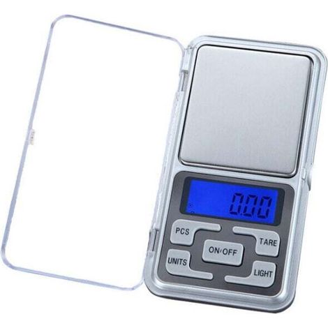 Bilancia da cucina di precisione, 0,01 g-500 g, mini bilancia multifunzione per alimenti con display a LED e funzione tara -Crezuo