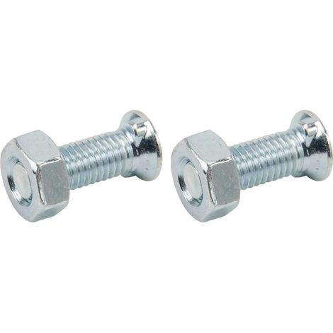 2x Boulon de charrue tête plate fraisée avec 2 ergots ovales avec écrou en acier Fixation Liaison Protection Assemblage Tracteur Machine Engin Agricole, M10 x 30mm