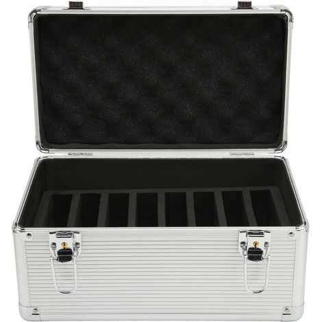 Boîtier de rangement pour disques durs 14 baies, double protection, système de verrouillage sécurisé, compatible avec les disques durs 2,5" et 3,5" (disques durs non inclus). (1/4)