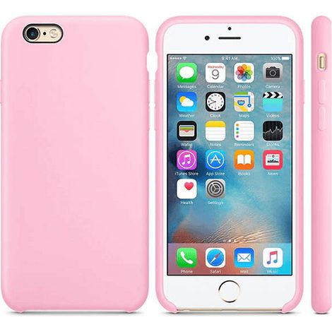 Funda silicona iphone 7/8 textura suave  Rosa (1/3)