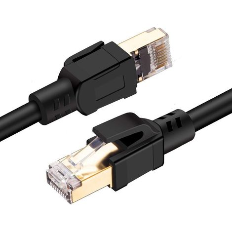Câble Ethernet CAT8, câble réseau LAN de 3 mètres (10 pieds). (1/5)