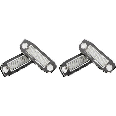 Lot de 4 feux de plaque d'immatriculation LED ultra-lumineux pour voitures, avec bus CANBUS, compatibles avec S80, XC90, S40, V60, XC60, S60, C70, V50, XC70 et blanc. (1/5)
