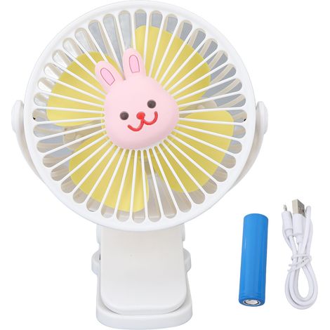 Ventilateur de poussette bébé USB, 3 vitesses, clip réglable, design portable et tendance (1/5)