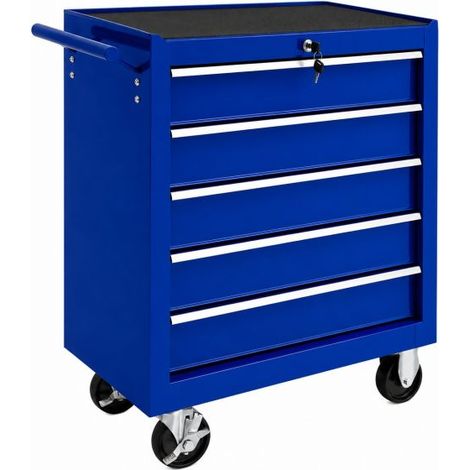 Carrello da Officina Portattrezzi a 5 Scomparti con Ruote Portata 150Kg (1/5)