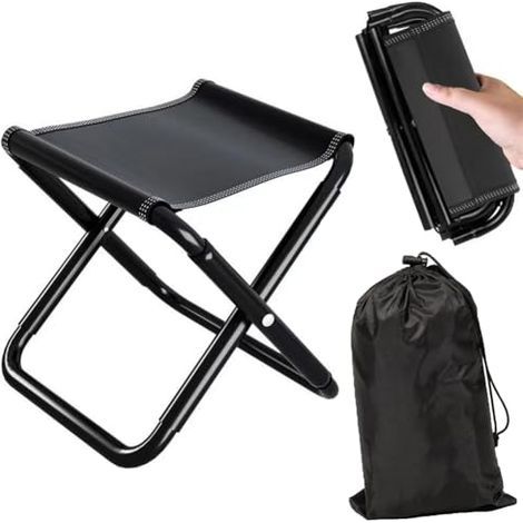 Mini Faltbarer Campinghocker, Tragbarer Klapphocker, Campingfaltstühle, Tragbarer Camping-Sitz, Faltbarer Campinghocker, Outdoor-Klapphocker, Mini-Faltstuhl zum Angeln, Grillen (1/5)