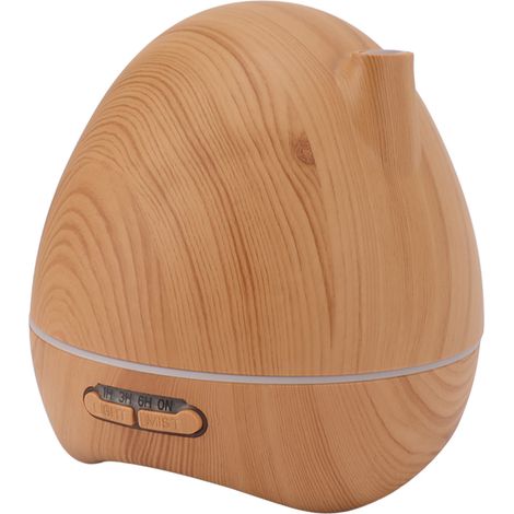 Aroma-Luftbefeuchter mit 7-farbiger LED-Beleuchtung, leiser Betrieb, 300-ml-Wassertank, 110–240 V, Diffusor-Luftbefeuchter für Schlaf- und Wohnzimmer, leichte Maserung, EU-Stecker (1/5)
