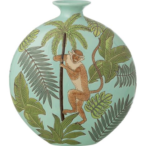 Vase singe en porcelaine multicolore - multicolore (1/2)