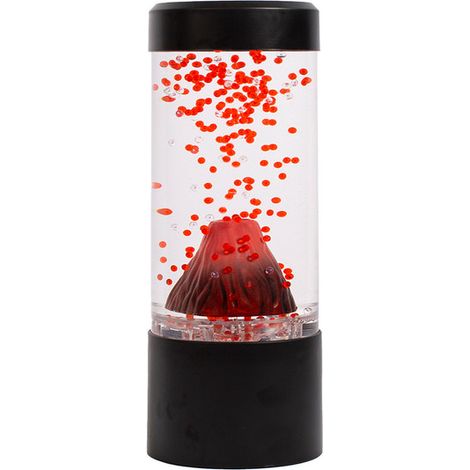 Vulkan Lavalampe, Tischlampe, Schreibtischlampe, Nachtlampe für Kinderzimmer, Rot