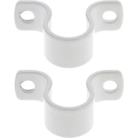 2x Lacet espagnolette collier en aluminium blanc entraxe 30mm Volet Battant Fenêtre Butée Maintien (1/3)