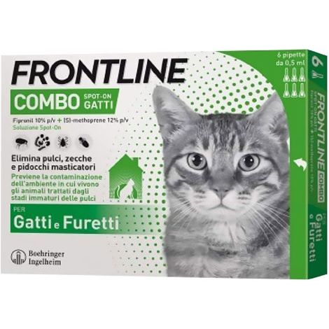 ANTIPARASSITARIO 'FRONTLINE COMBO' gatti - 6 pipette ml 0,5