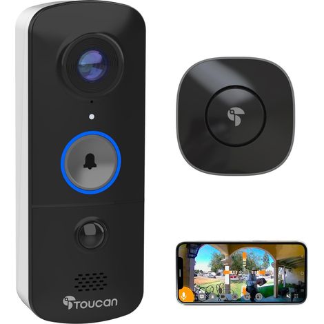 Timbre de vídeo Toucan V3 sin cable detección avanzada de movimiento