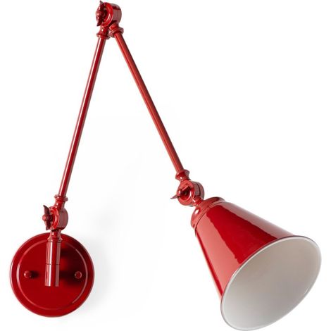 Aplique De Pared Vintage Orientable "Tika" - Rojo