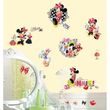 DISNEY MINNIE AIME LE SHOPPING - Stickers repositionnables Minnie fait du shopping, Disney (1/4)