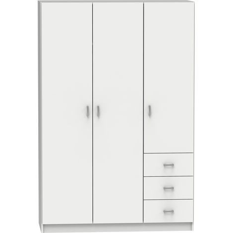 MUEBLES PITARCH Armario 3 Puertas 3 Cajones Blanco - ref: 1084-AR (1/5)