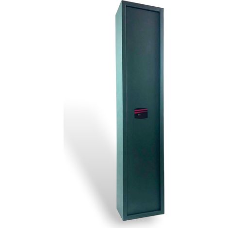 Armadio portafucili 5 posti in acciaio verde militare con cassaforte tesoretto interno STARK S5001T (1/5)