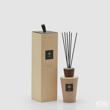 EDG Profumatore Bottiglia Cuir Moroccan Amber 300 ml H 17 cm (1/3)