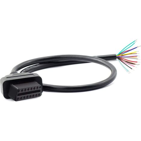 Obd2 Obdii 16pin Conector Hembra A Cable De Enchufe Abierto Cable De Extensión De 1m (1/5)