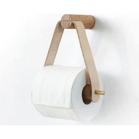 Porte-papier toilette autocollant en acier inoxydable antirouille, fixation murale sans perçage, noir brossé (1/5)