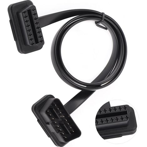 Câble extension OBD2 16 broches mâle-femelle 60cm/24po pour diagnostic auto adaptateur (1/5)
