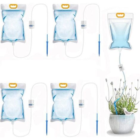 5 pezzi da 3,5 l Dispositivo di irrigazione a goccia per piante, Sistema di irrigazione per piante con interruttore (1/5)