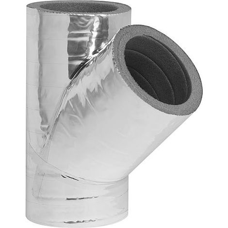 Réduction isolant 45°, DN125 avec revêtement aluminium épaisseur 20mm