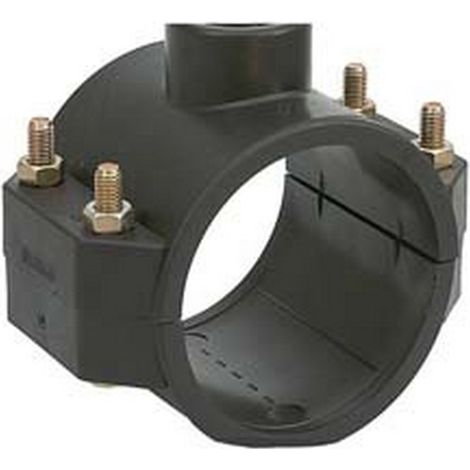 5PZ PRESA A STAFFA IN POLIPROPILENE CON 4 BULLONI - ø mm.63 x F 3/4"