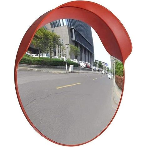 Miroir convexe de circulation 45 cm – Champ de vision 130-160° – Protection UV et intempéries – Surveillance angles morts intérieur extérieur
