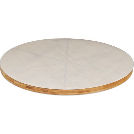 Set di 2 taglieri per pizza rotondi da 1,5 x 33 cm in bambù naturale con carta da forno resistente 130009997