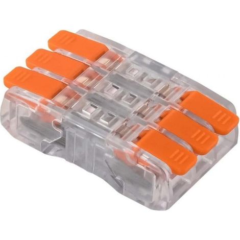 Schnellverbinder mit Hebel, 6x 0,2-2,5mm², transparent E.4194/3 /50 Stück./