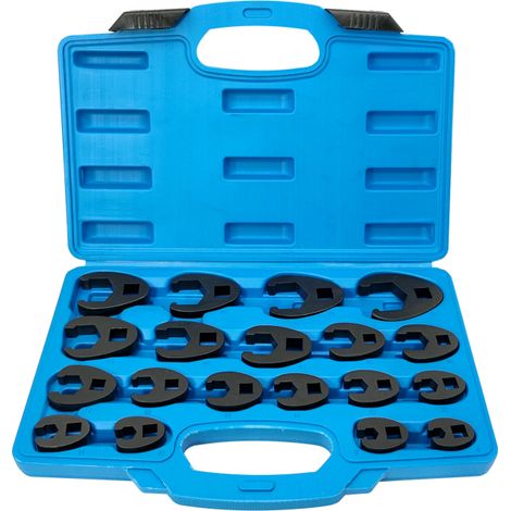 Jeu de clés à œil de 3/8" et 1/2", 19 pièces, outils métriques, tailles 8 à 32 mm, jeu de clés à œil pour cliquet 3/8" et 1/2".