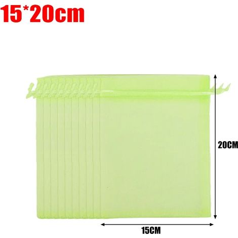 (15 x 20 cm, 30 pièces) Sacs de protection pour fruits et légumes, filets de culture avec cordon de serrage, anti-insectes et anti-oiseaux, pochettes en gaze, couvercles pour légumes (1/4)